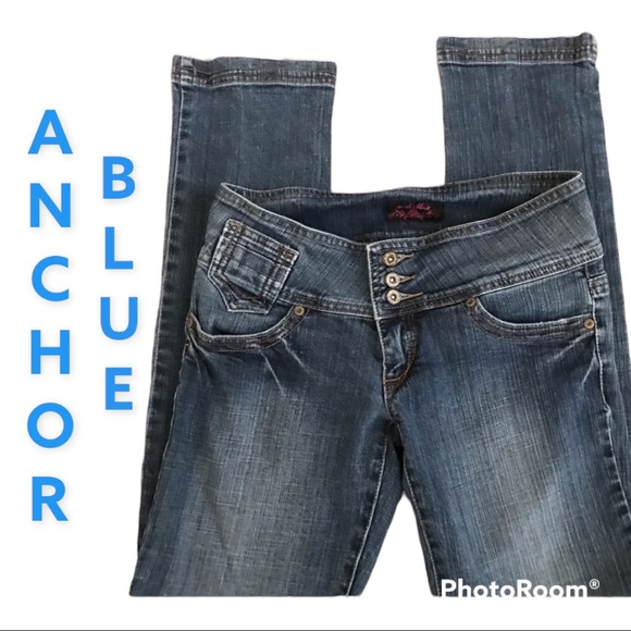 anchor blue Denim - Anchor Blue Skinny Low Rise Jeans